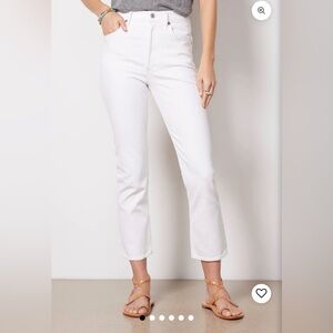 Agolde Riley Crop Jean in White
